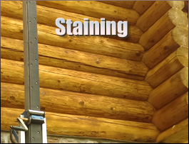  Lowell, Ohio Log Home Staining